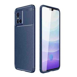 For vivo S10 Carbon Fiber Texture Shockproof TPU Case(Blue)