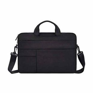 ND05SDJ Oxford Cloth + Nylon Laptop Portable Shoulder Bag, Size:14.1-15.4 inch(Black)