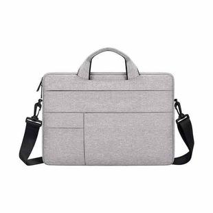 ND05SDJ Oxford Cloth + Nylon Laptop Portable Shoulder Bag, Size:15.6 inch(Hemp Gray)