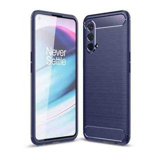 For OnePlus Nord CE 5G Brushed Texture Carbon Fiber TPU Case(Navy Blue)