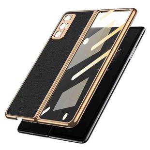 For Xiaomi Mi Mix Fold GKK Foldable Plating Leather + Glass Full Coverage Case(Mysterious Black)