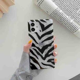 Shockproof Shell Pattern Square Protective Case For iPhone 12 / 12 Pro(Zebra)