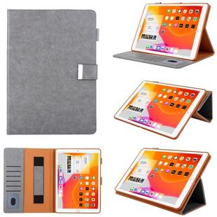 For iPad Pro 10.5 inch / iPad 10.2 Business Style Horizontal Flip Leather Case with Holder & Card Slot & Photo Frame & Wallet & Hand Strap & Sleep / Wake-up Function(Grey)