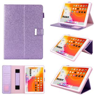 For iPad Pro 10.5 inch / iPad 10.2 Business Style Horizontal Flip Leather Case with Holder & Card Slot & Photo Frame & Wallet & Hand Strap & Sleep / Wake-up Function(Purple)
