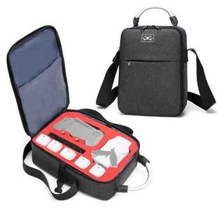 Shockproof Waterproof Single Shoulder Storage Bag Travel Carrying Cover Case Box for FIMI X8 mini(Black + Red Liner)