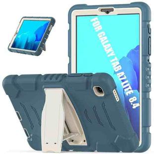 For Samsung Galaxy Tab A7 Lite 8.7 inch 2021 3-Layer Protection Screen Frame + PC + Silicone Shockproof Combination Case with Holder(Cornflower Blue)