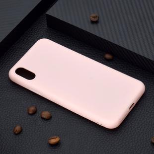 For iPhone X / XS Candy Color TPU Case(Pink)