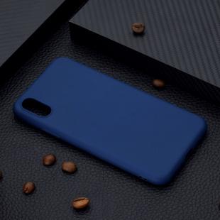 For iPhone X / XS Candy Color TPU Case(Blue)