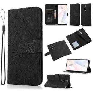 For Xiaomi Redmi K20 Skin Feel Embossed Sunflower Horizontal Flip Leather Case with Holder & Card Slots & Wallet & Lanyard(Black)