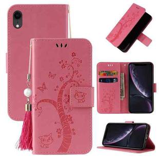For Samsung Galaxy A01 Core Embossed Lucky Tree Horizontal Flip Leather Case with Holder & Card Slot & Wallet & Lanyard(Pink)