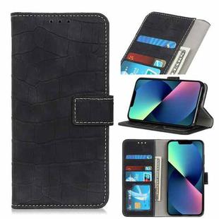 For iPhone 13 mini Crocodile Texture Horizontal Flip Leather Case with Holder & Card Slots & Wallet (Black)