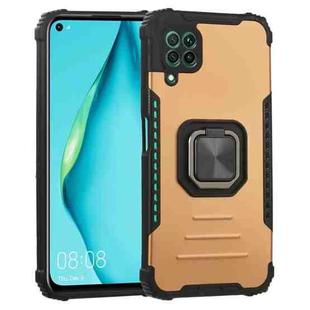 For Huawei P40 Lite / nova 6 SE / nova 7i Fierce Warrior Series Armor All-inclusive Shockproof Aluminum Alloy + TPU Protective Case with Ring Holder(Gold)