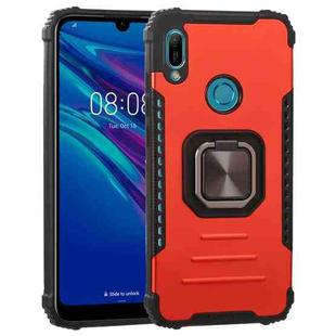 For Huawei Y6 (2019) / Y6 Pro 2019 / Y6s Fierce Warrior Series Armor All-inclusive Shockproof Aluminum Alloy + TPU Protective Case with Ring Holder(Red)