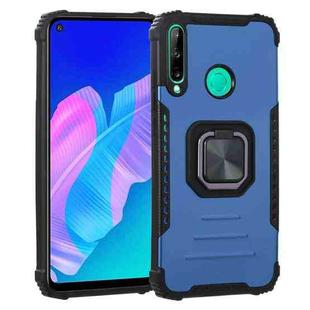 For Huawei Y7p / P40 Lite E Fierce Warrior Series Armor All-inclusive Shockproof Aluminum Alloy + TPU Protective Case with Ring Holder(Blue)