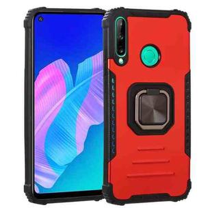 For Huawei Y7p / P40 Lite E Fierce Warrior Series Armor All-inclusive Shockproof Aluminum Alloy + TPU Protective Case with Ring Holder(Red)