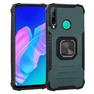 For Huawei Y7p / P40 Lite E Fierce Warrior Series Armor All-inclusive Shockproof Aluminum Alloy + TPU Protective Case with Ring Holder(Green)