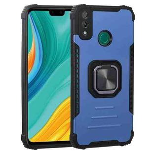 For Huawei Y8s Fierce Warrior Series Armor All-inclusive Shockproof Aluminum Alloy + TPU Protective Case with Ring Holder(Blue)
