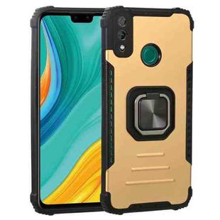 For Huawei Y8s Fierce Warrior Series Armor All-inclusive Shockproof Aluminum Alloy + TPU Protective Case with Ring Holder(Gold)