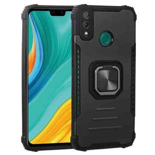 For Huawei Y8s Fierce Warrior Series Armor All-inclusive Shockproof Aluminum Alloy + TPU Protective Case with Ring Holder(Black)