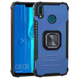 For Huawei Y9 (2019) / Enjoy 9 Plus / Enjoy 20e Fierce Warrior Series Armor All-inclusive Shockproof Aluminum Alloy + TPU Protective Case with Ring Holder(Blue)