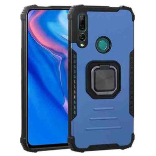 For Huawei Y9 Prime (2019) / Enjoy 10 Plus Fierce Warrior Series Armor All-inclusive Shockproof Aluminum Alloy + TPU Protective Case with Ring Holder(Blue)