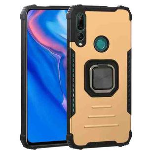 For Huawei Y9 Prime (2019) / Enjoy 10 Plus Fierce Warrior Series Armor All-inclusive Shockproof Aluminum Alloy + TPU Protective Case with Ring Holder(Gold)