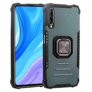 For Huawei Y9s Fierce Warrior Series Armor All-inclusive Shockproof Aluminum Alloy + TPU Protective Case with Ring Holder(Green)