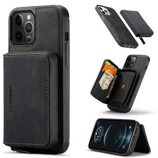 For iPhone 12 Pro Max JEEHOOD Magnetic Zipper Horizontal Flip Leather Case with Holder & Card Slot & Wallet(Black)
