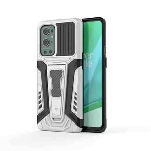 For OnePlus 9 Pro War Chariot Series Armor All-inclusive Shockproof PC + TPU Protective Case with Invisible Holder(White)