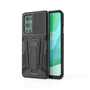 For OnePlus 9 Pro War Chariot Series Armor All-inclusive Shockproof PC + TPU Protective Case with Invisible Holder(Black)
