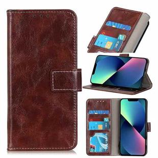 For iPhone 13 mini Retro Crazy Horse Texture Horizontal Flip Leather Case with Holder & Card Slots & Photo Frame & Wallet (Brown)