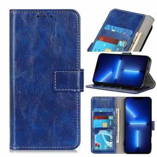 For iPhone 13 Pro Retro Crazy Horse Texture Horizontal Flip Leather Case with Holder & Card Slots & Photo Frame & Wallet (Blue)