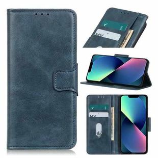 For iPhone 13 mini Mirren Crazy Horse Texture Horizontal Flip Leather Case with Holder & Card Slots & Wallet (Blue)