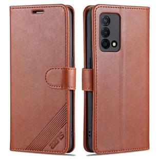 For OPPO K9 AZNS Sheepskin Texture Horizontal Flip Leather Case with Holder & Card Slots & Wallet(Brown)