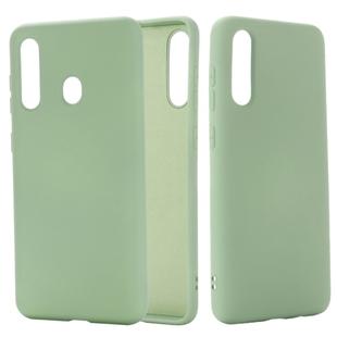 For Galaxy A70s Solid Color Liquid Silicone Dropproof Full Coverage Protective Case(Green)