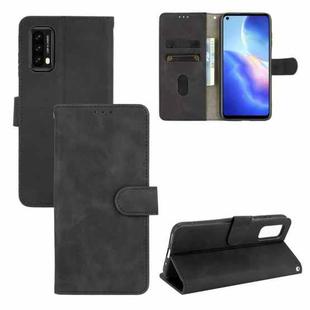 For Blackview A90 Solid Color Skin Feel Magnetic Buckle Horizontal Flip Calf Texture PU Leather Case with Holder & Card Slots & Wallet(Black)