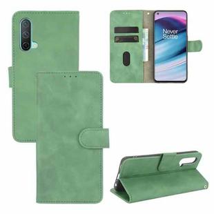 For OnePlus Nord CE 5G Solid Color Skin Feel Magnetic Buckle Horizontal Flip Calf Texture PU Leather Case with Holder & Card Slots & Wallet(Green)