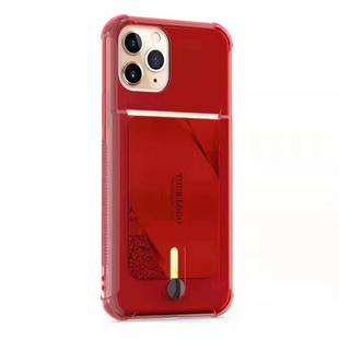 For iPhone 11 Pro Shockproof TPU Protective Case with Card Slot(Red)