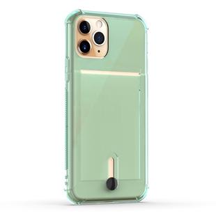 For iPhone 11 Shockproof TPU Protective Case with Card Slot(Green)