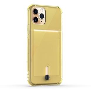 For iPhone 11 Pro Max Shockproof TPU Protective Case with Card Slot(Gold)