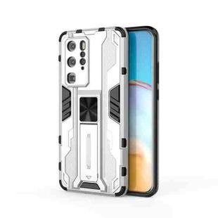 For Huawei P40 Supersonic PC + TPU Shock-proof Protective Case with Holder(Silver)