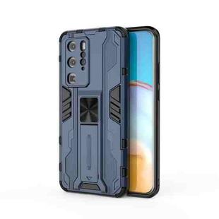 For Huawei P40 Supersonic PC + TPU Shock-proof Protective Case with Holder(Dark Blue)