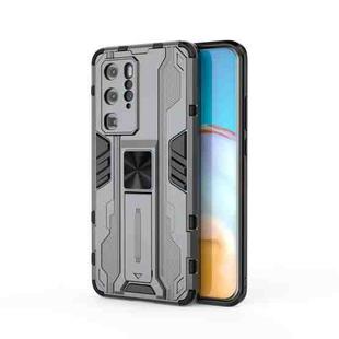 For Huawei P40 Pro Supersonic PC + TPU Shock-proof Protective Case with Holder(Gray)