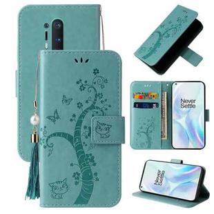 For OnePlus 8 Pro Embossed Lucky Tree Horizontal Flip Leather Case with Holder & Card Slot & Wallet & Lanyard(Green)