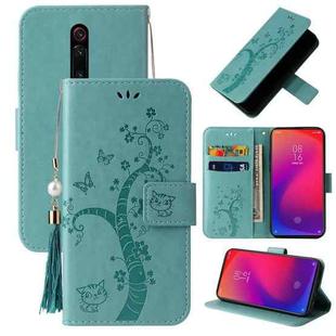For Xiaomi Redmi K20 Embossed Lucky Tree Horizontal Flip Leather Case with Holder & Card Slot & Wallet & Lanyard(Green)