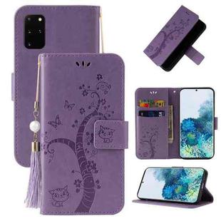 For Xiaomi Mi 10T Embossed Lucky Tree Horizontal Flip Leather Case with Holder & Card Slot & Wallet & Lanyard(Purple)