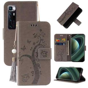 For Xiaomi Mi 10 Ultra Embossed Lucky Tree Horizontal Flip Leather Case with Holder & Card Slot & Wallet & Lanyard(Grey)