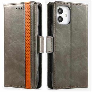 For iPhone 11 Pro CaseNeo Business Splicing Dual Magnetic Buckle Horizontal Flip PU Leather Case with Holder & Card Slots & Wallet (Grey)