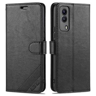 For vivo Y53s AZNS Sheepskin Texture Horizontal Flip Leather Case with Holder & Card Slots & Wallet(Black)