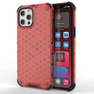 For iPhone 13 Pro Shockproof Honeycomb PC + TPU Protective Case (Red)